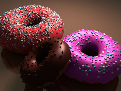 Blender beginner -- Donut rendering 3d 3dmodeling blender design donut food render