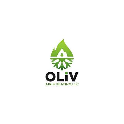 OLIV AIR AND HEALTING abstract company design icon industry logos symbol