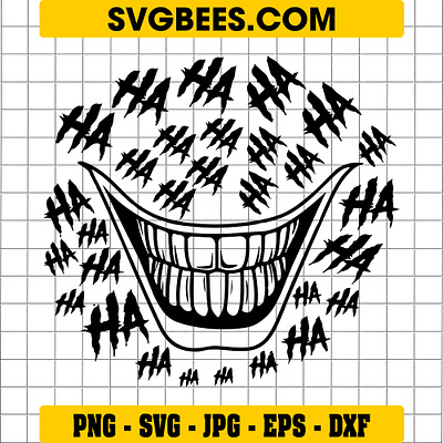 Joker Smile Svg designs, themes, templates and downloadable graphic ...