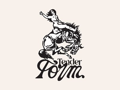 Tender Form - Lock Up brand assets branding cowgirl fluid type fluid typography text wordmark