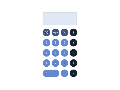 Cool Colored Calculator (Blue) app design graphic design typography ui ux