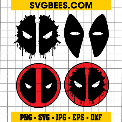 Deadpool Face SVG deadpool face svg svgbees