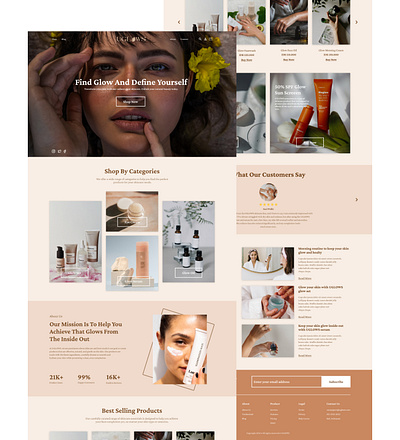 UGLOWS Skincare Web Design app design figma graphic design illustration logo skincare ui ux webdesign