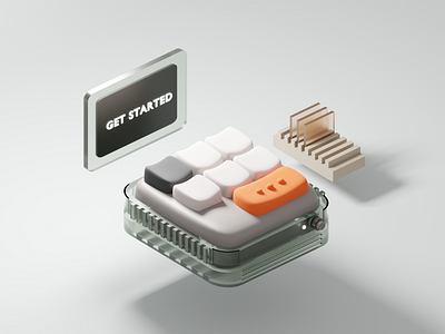 Keyboard 3d 3d design 3d icons 3d illustration 3d visual animation b3d blender blender3d branding button graphic design illustration industrial design isometric keyboard keycaps product design rendering