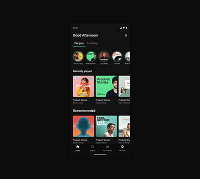 Spotify Podcast concept UI design ui