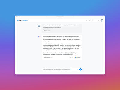 Google Bard redesign bard chatgpt figma google google bard llm openai sketch ui