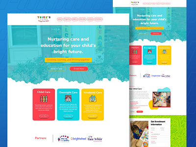 Trice's Home Childcare Website child care childcare website cincinnati child care layout ui web design website design
