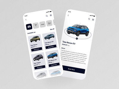 Car rent app screen design app design application design car rent app landing page mobile app shafayed rana ui ux web design website design