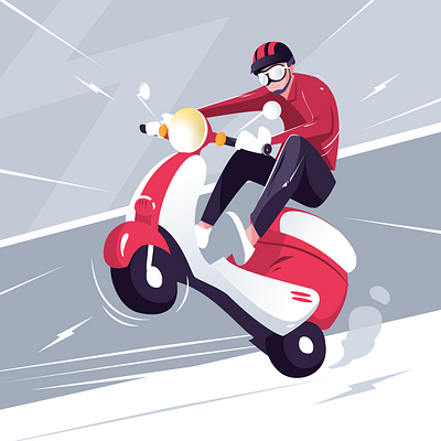 Scooter app design flat graphic design ill illustration illustrator ui vector