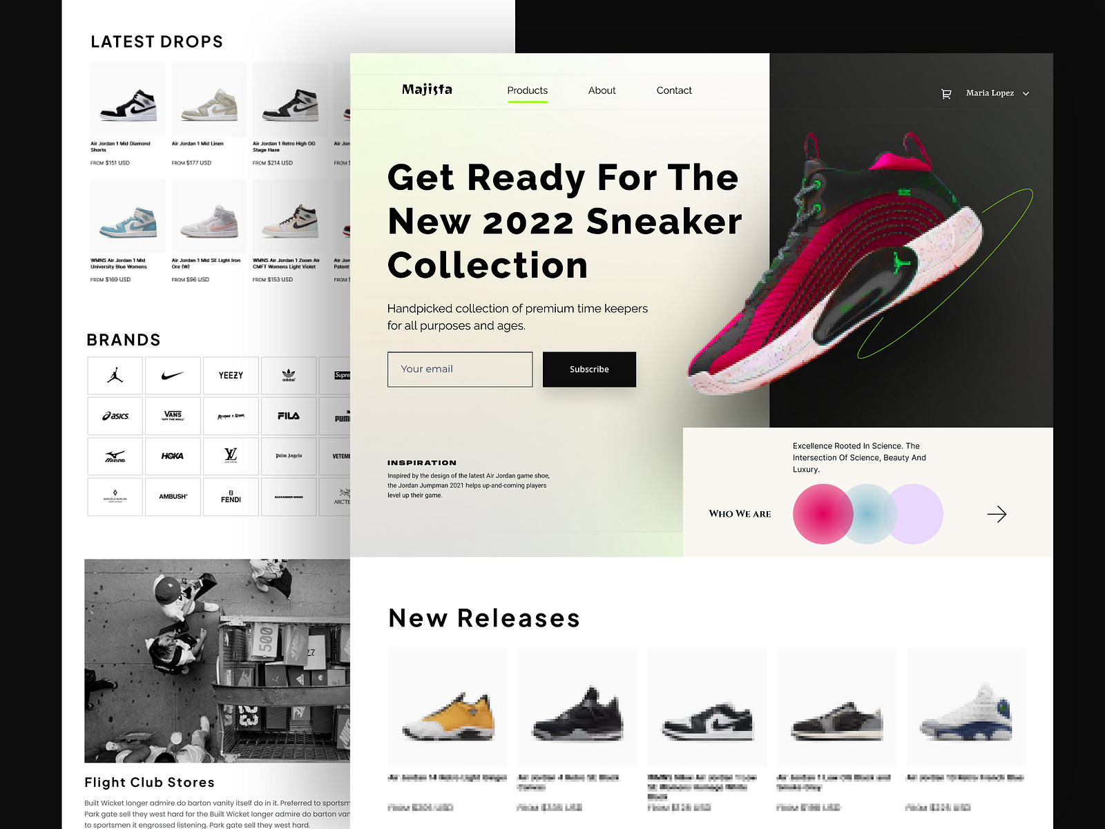 Landing Page Sneakers Website by Oussama ELBAZ on Dribbble