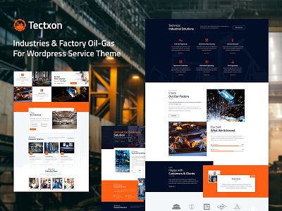 Tectxon - Industry & Factory WordPress Theme design refinery responsive responsive design wordpress development wordpress theme