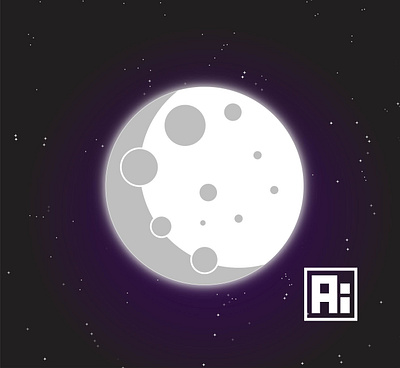 Moon Illustration branding design graphic design illustration logo typography vector