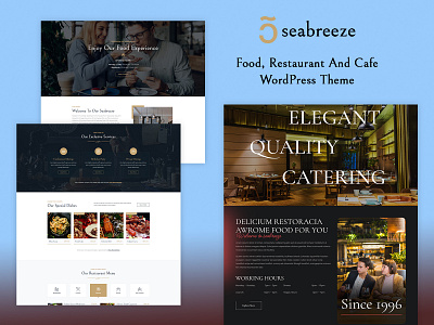 Seabreeze - Restaurant and Cafe WordPress Theme business responsive design wordpress development wordpress food themes wordpress restaurant theme wordpress theme