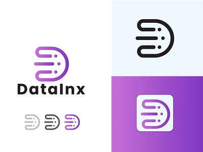 DataInx logo (d letter logo) anbipul98 branding business logo corporate logo d icon logo d letter design d letter icon d letter logo design icon logo logotype minimalistlogo modernlogo vector