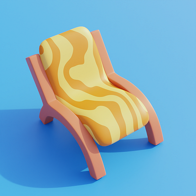 Beach chair 3d blender