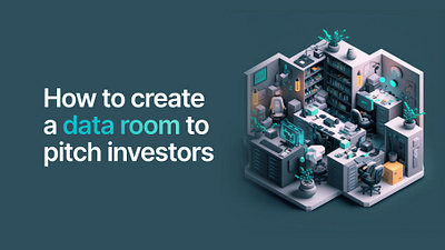 How to create an investor data room 3d 3d icon 3d isometric ai data data room funding fundraising gradient green investment investor isometric midjourney pitch deck presentation room startup turquoise venture capital