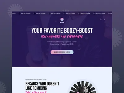 Blossom Website design desktop hero homepage landing page ui ux webpage website