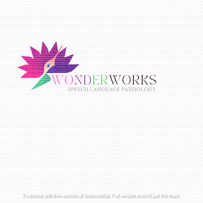 Logo for Private Practice SLP design graphic design hummingbird illustration logo lotus vector
