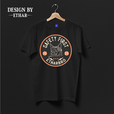 round black tshirt design