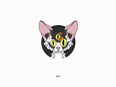 Cat animal cat eyes hypno hypnotically illustration logo