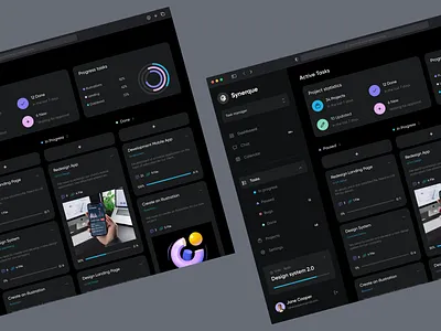 Synerque - Project Management Platform UX/UI design dashboard dashboard design digital product design platform design project management platform saas saas product task manager ux uxui design web app web app design web application