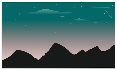 A dark night and the starry skies graphic design vector