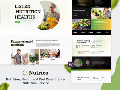 Nutrition Health Services Template responsive design webflow webflow template woocommerce wordpress theme