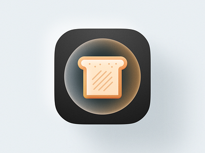 T for Toast apps brand branding bread bubble dark design figma glass glow icon illustration ios ipados logo macos mobile saas t toast