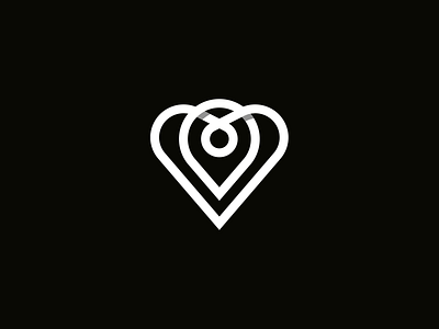 Favorite place brand branding design elegant favorite heart illustration line linear logo logotype love map mark minimalism minimalistic modern pin place sign