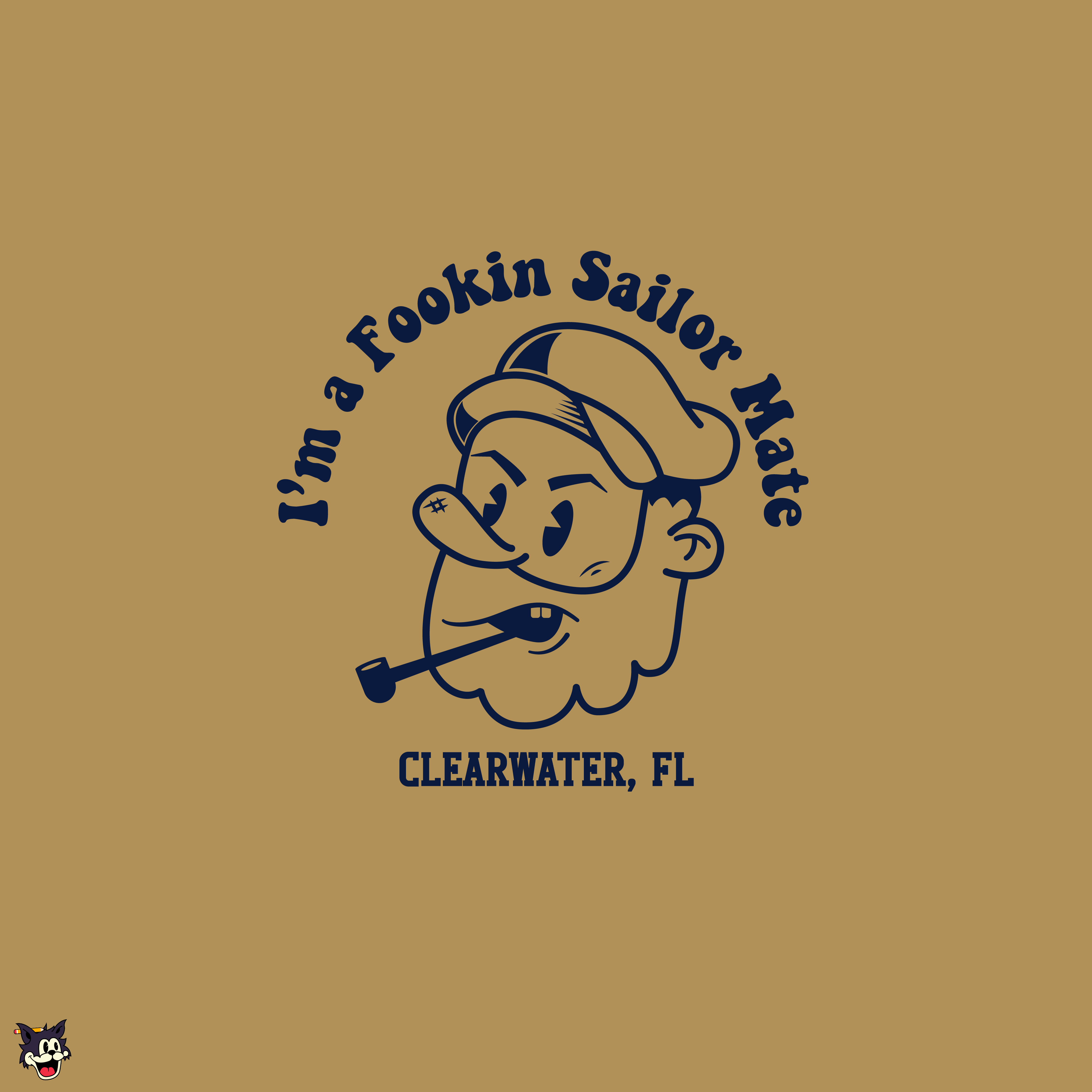 Fookin Sailor Mate captain design illustration logo sailor vector