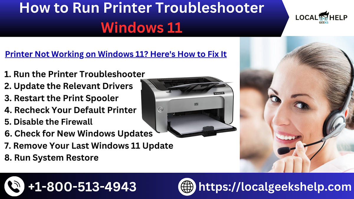 How to run Printer Troubleshooter Windows 11 by local geeks help on ...