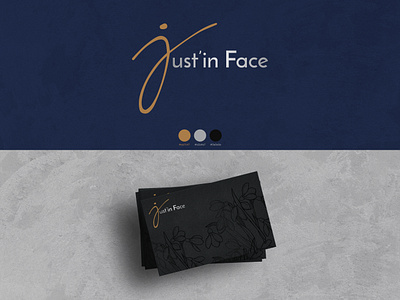 Logo Design for just'in Face 2d 2d art 2d logo beauty brand branding cosmetics design digital digital art graphic design identity branding illustration logo minimal modern neat simple vector wordmark