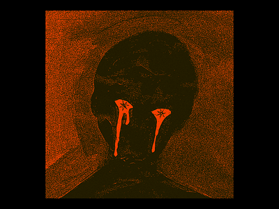 GLYPH-REAPER-GAMMA artwork bleed eyes illustration minimal painting portrait reaper red