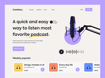 Podcast Website Landing Page app chatgpt cloth ecommerce fashion homepage landing design landingpage landingpagedesign management trendy ui ux web page web site web site design web ui webdesign weblanding