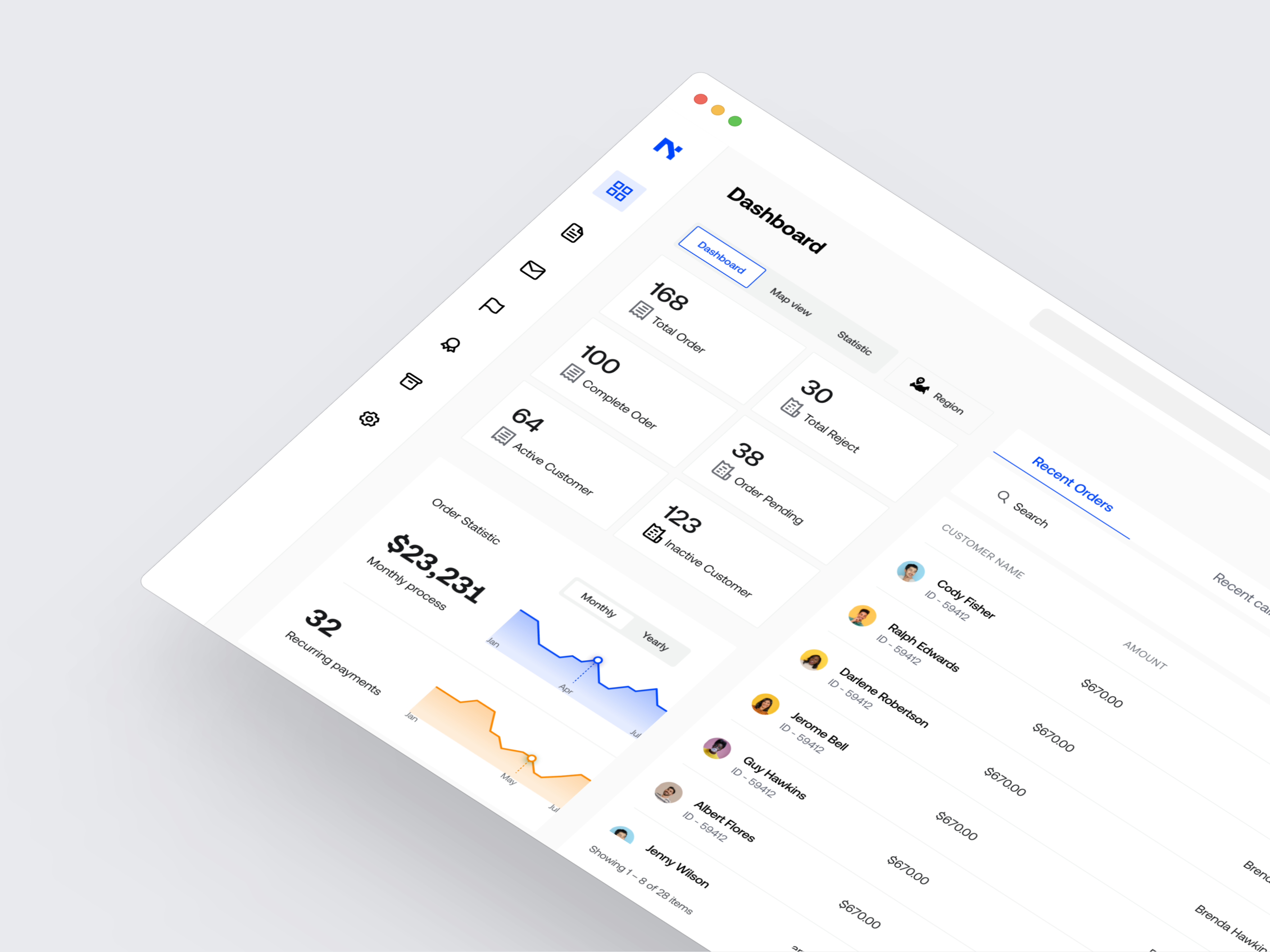 Sales Tracking Dashboard - Redesign admin ui analytics business analytic chart company crm dashboard dashboard finance goal tracker management order info overview report revenue tracker saas design sales sales tracker statistic table tracking