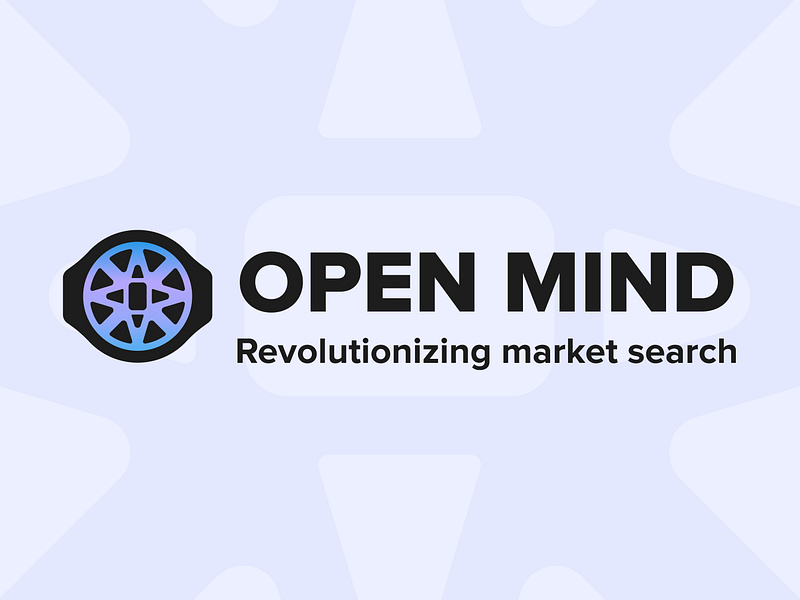 Open Mind - Logo Design For Start Up Market brand color dashboard logo funding funding platform futuristic job posting job posting platform logo logo concept logo design market search minimal logo minimalistic modern logo monochrome start up symbol tech tech logo