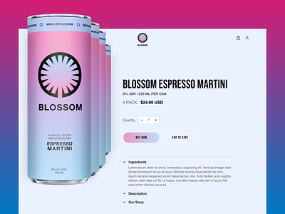 Blossom E-Commerce buy cart design desktop ecommerce ui ux webapp webpage website
