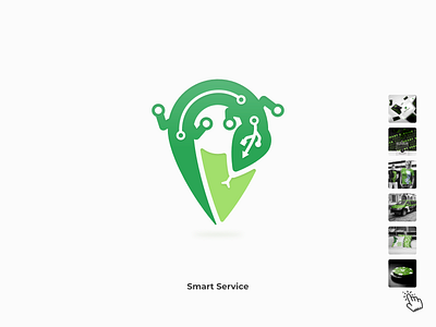 Smart Service branding case design lizard logo service smart