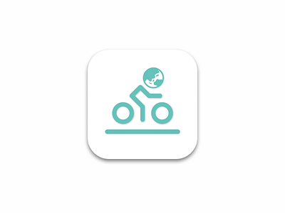 Daily UI #5 - App Icon branding cycling dailyui dailyui 005 dailyuichallenge design graphic design icon minimal mobile vector virtual virtual bike virtual bike world web world
