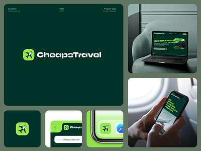 Cheaps Travel - Travel Booking Website - Tour - Tourism - Logo abstract app design app logo brand brand designer brand identity branding design graphic design icon identity logo logo design logos logotype mobile app mockup travel visual identity website