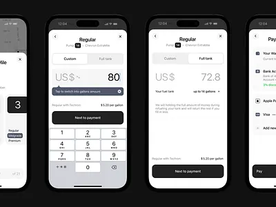 Refuel flow amount app fuel ios payment refuel