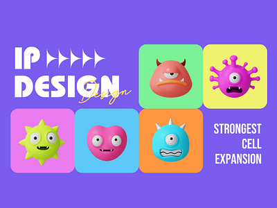 3D game character design IP design colorful