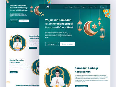 Redesign Web Ramadan IDCloudHost clean ui graphic design hosting idcloudhost islam islamic ramadan server ui ui ux uidesign uiux web web design web server web ui website