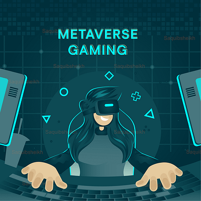 Metaverse Gaming Illustration Design Project creative design creative illustration dubai designer gaming design graphic design illustration metaverse metaverse dubai metaverse gaming metaverse iillustration metaverse theme mohamed saquib saquib sheikh vector illustration