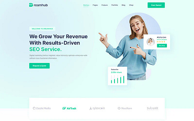 We Grow Your Rwvenue With Results-Driven agency best psd business clean company corporate creative finance minimal modern multipurpose new psd images included: photoshop portfolio psd seo startup template top psd