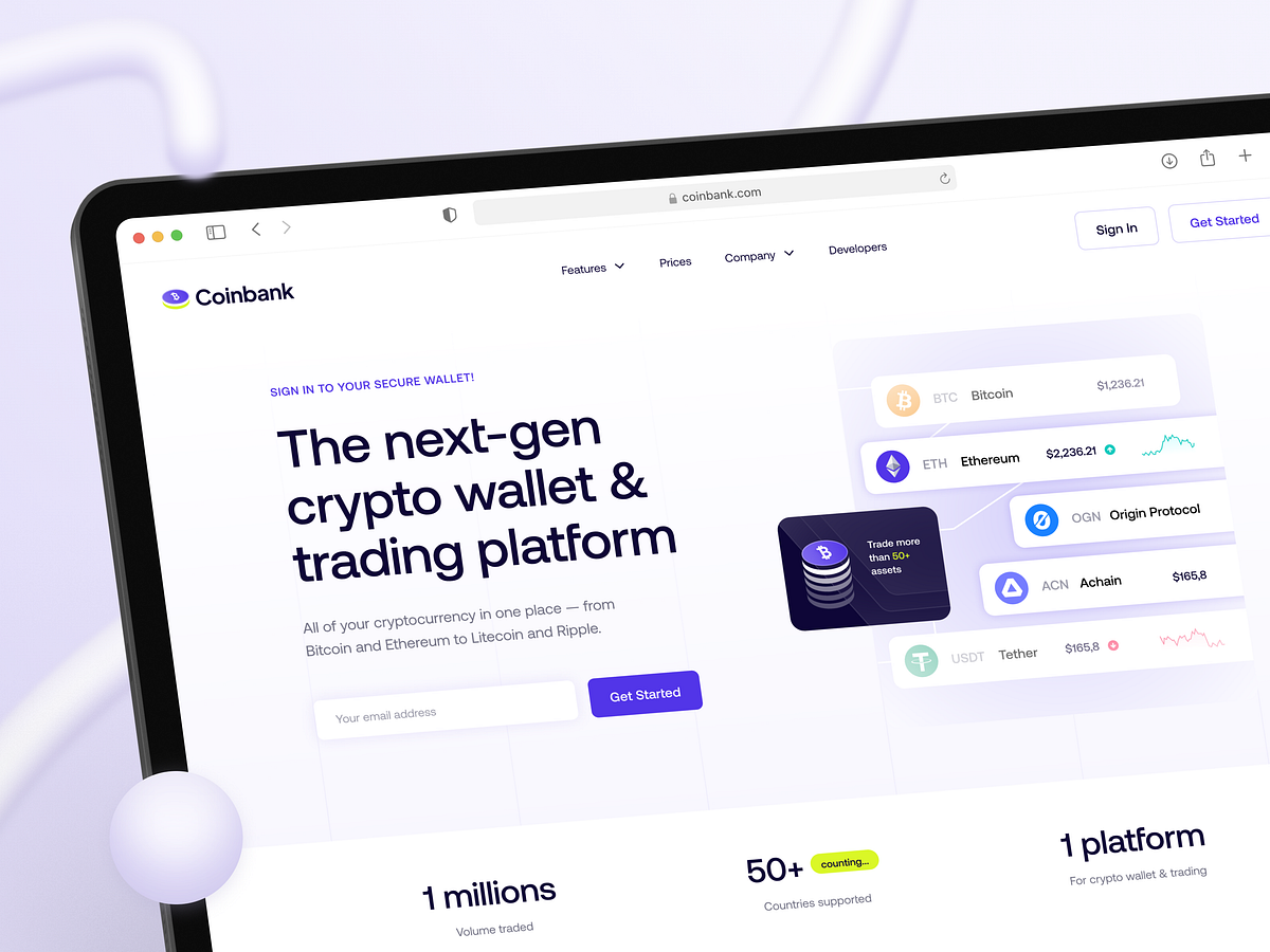 Coinbank Crypto Homepage UI Design Kit by Illiyin Studio on Dribbble