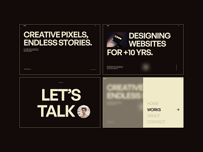 Linear - Portfolio Website Layouts animation dark designer personal portfolio template ui ui design webflow website