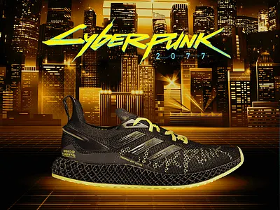 Cyberpunk 2077 x Adidas: Golden City Sneakers | Saquib sheikh ad banner adidas adidas cyber punk shoes adidas shoes branding shoes creative design creative shoes design cyberpunk 2077 shoes cyberpunk creative dubai adidas dubai based designer freelance design dubai freelance design saquib mohamed saquib saquib creative design saquib sheikh social media shoe creative