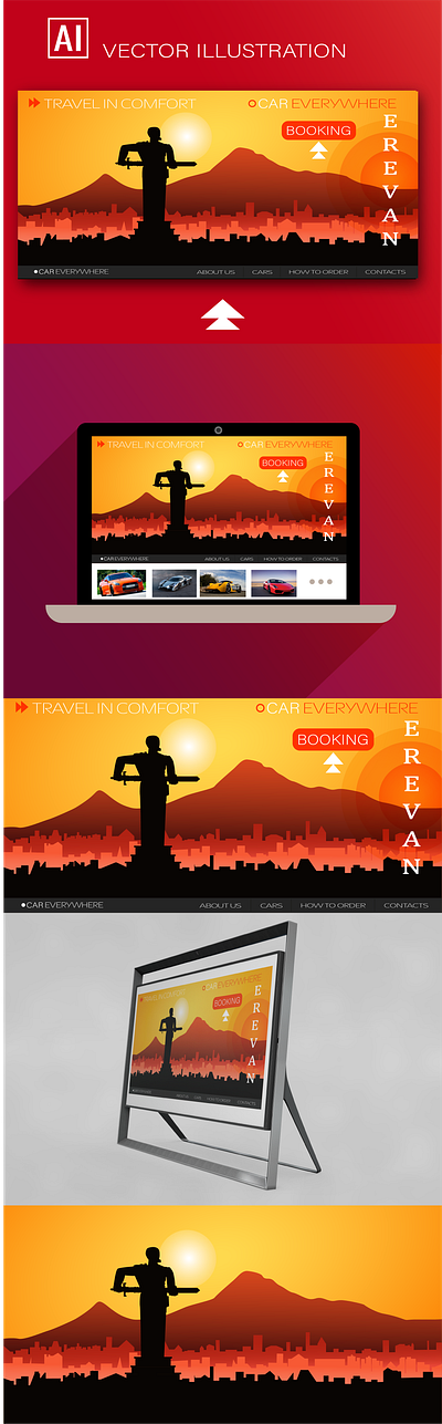 City silhouette for website cover city cover design graphic design illustration mountains vector силуэт