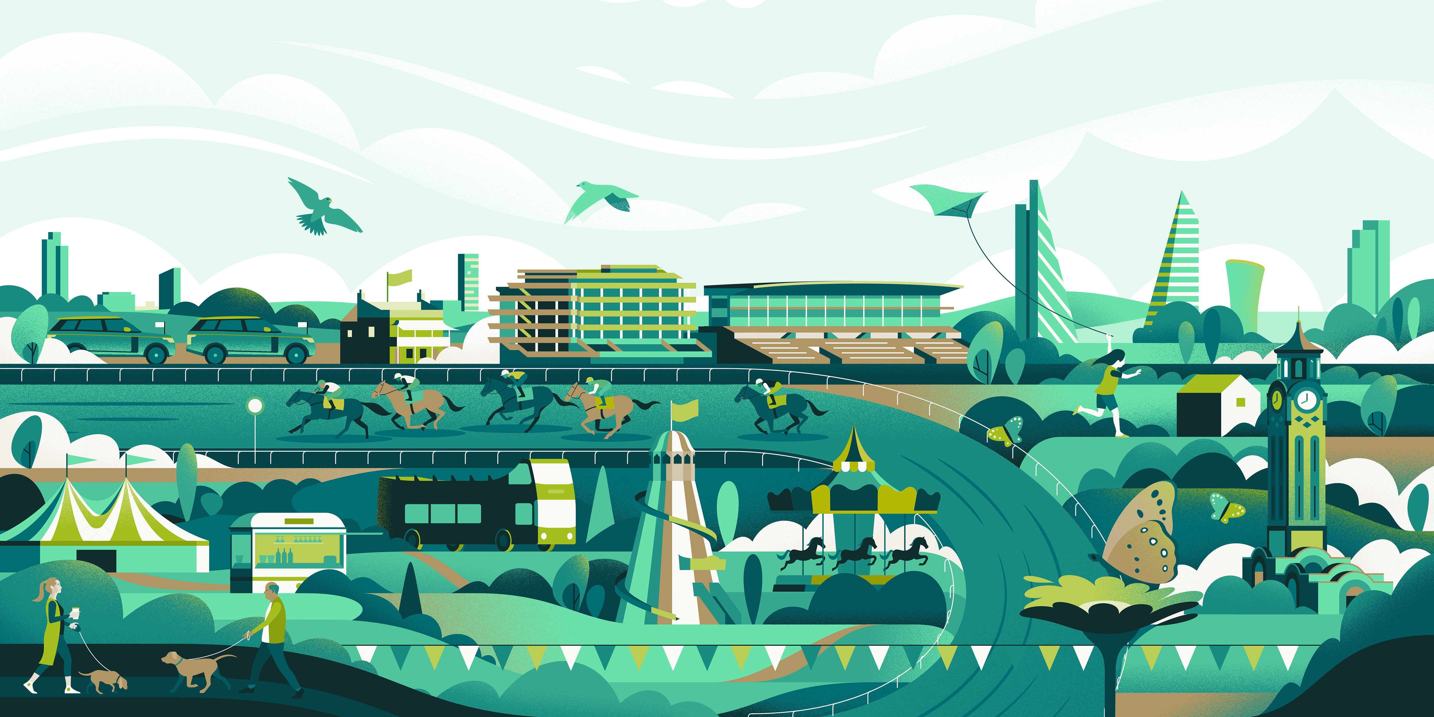 The Jockey Club 4/14 brand identity branding creative marketing digital design epsom downs racecourse glasgow artist glasgow illustrator graphic design horse racing identity design illustration logo design marketing design rebranding scottish artist scottish illustrator sports design the jockey club vector illustration